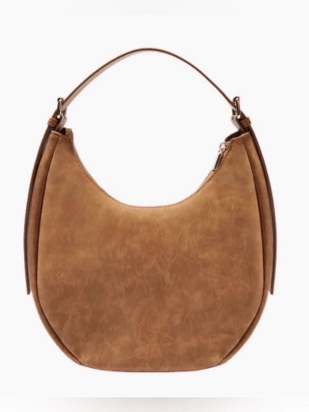 4th Reckless Faux Suede Hobo Shoulder Bag in Cognac Brown
